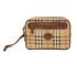 Nova Check Clutch, &pound;195, Handbags, Beige, Leather/PVC, Front view